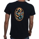 Beyaz Penguen Elip Guitar T-Shirt %100 Pamuklu Siyah Penye Basic Erkek Tişört