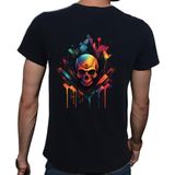 Beyaz Penguen Skull Siyah Penye Basic Erkek Tişört