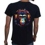 Beyaz Penguen Splash Animal Siyah Penye Basic Erkek T-shirt