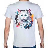 Beyaz Penguen Splash Animal T-Shirt %100 Pamuklu Beyaz Penye Basic Erkek Tişört