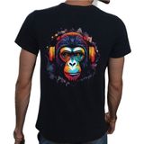 Beyaz Penguen Splash Animal T-Shirt %100 Pamuklu Siyah Penye Basic Erkek Tişört - XL