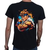 Beyaz Penguen Splash Fight T-Shirt %100 Pamuklu Siyah Penye Basic Erkek Tişört - XL