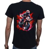 Beyaz Penguen Splash Gp T-Shirt Pamuklu Siyah Penye Basic Erkek Tişört - 2XL