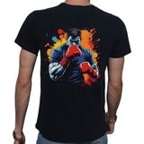 Beyaz Penguen Splash Sport T-Shirt Pamuklu Siyah Penye Basic Erkek Tişört - 2XL