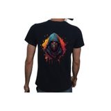 Beyaz Penguen T-shirt%100 Pamuklu Siyah Penye Basic Erkek Tişört