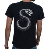 Beyaz Penguen Tattoo T-Shirt %100 Pamuklu Siyah Penye Basic Erkek Tişört - XL