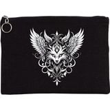 Beyaz Penguen Tattoo Tablet/portföy Çanta - Astarlı 30X21 cm Siyah