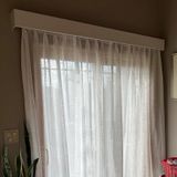 Beyaz perdeler için raylar sistemi – 100 cm (3,3 ft) gizli ray, duvara veya tavana montaj için, dekoratif kutu, pencere tedavisi ve dekorasyon için ideal