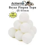 Beyaz Pinpon Topu 50 Adet Masa Tenis Topu Evcil Hayvan Kedi Oyuncağı Okul Sınıf Etkinlik Deney Topu