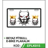 BEYAZ PİTBULL E-BİKE PLAKALIK
