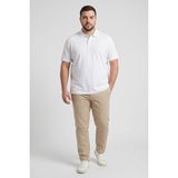 Beyaz Polo Yaka Büyük Beden Battal Erkek T-Shirt - 88511