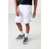 Beyaz Polyester Kalın Yumuşak Comfort Fit Erkek Şort - 81271