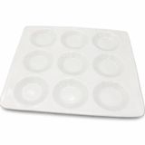 Beyaz Porselen 9 Bölmeli Meze Sunum Tabağı 27x29 cm Kahvaltılık Servislik 1 Adet