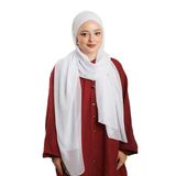 Beyaz Pratik Hazır Geçmeli Bone Şal Şifon Düz 2506_42