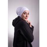 Beyaz Pratik Hazır Geçmeli Bone Viskon Kumaş Hijab Spor 2106_42