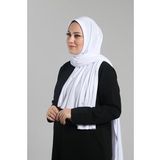 Beyaz Pratik Hazır Geçmeli Şal Viskon Önü Süngerli Penye Şal 2202_42