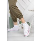 BEYAZ Prego Siyah& Çocuk Bilekli Converse Tarzı Spor Ayakkabı
