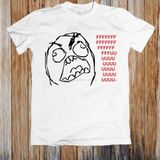 Beyaz Rage Guy Komik Unisex Harajuku Tee Üstleri Yaz Kawaii Elbise Seviml - XL