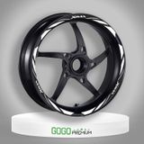 Beyaz Reflektör Baskı Yamaha Xmax Uyumlu 1 Set Jant Şeridi