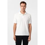 Beyaz Regular Düz Polo Yaka Tişört - 2XL