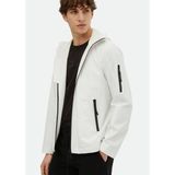 Beyaz Regular Fit Kapüşonlu Casual Dokuma Mont - 2XL