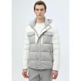 Beyaz Regular Fit Kapüşonlu Casual Dokuma Mont