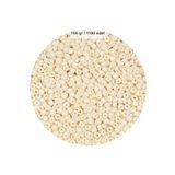 Beyaz Renk 4 Mm Yaklaşık 1100 Adet / 100 Gram Cam Boncuk Oya Yazma Bileklik Ve Kolye
