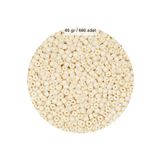 Beyaz Renk 4 Mm Yaklaşık 660 Adet / 60 Gram Cam Boncuk Oya Yazma Bileklik Ve Kolye
