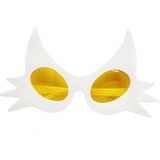 Beyaz Renk Bıyık Tasarımlı Kedi Parti Gözlüğü 19X11 cm - Lisinya - 001-Renkli