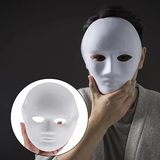 Beyaz Renk Boyanabilir Anonim Tam Yüz Cosplay Maske 24X18 Cm (5047)