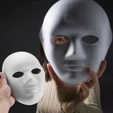 Beyaz Renk Boyanabilir Anonim Tam Yüz Cosplay Maske 24X18 Cm P149348s7580