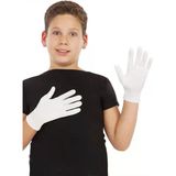 Beyaz Renk Çocuk Boy Likralı Pandomim Eldiveni (5224)