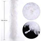 Beyaz Renk Kabarık Kalın Otriş Boa Tüy 6 Cm Genişlik 180-200 Cm Uzunluk P151711s3934