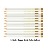 Beyaz Renk Kurşun İşaretleme Kalemi Tekstil Kumaş Karton Deri