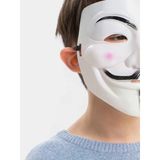 Beyaz Renk Pembe Yanaklı İthal V For Vendetta Maskesi (5510)