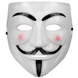 Beyaz Renk Pembe Yanaklı İthal V For Vendetta Maskesi Bx40