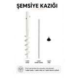 Beyaz Renk Plaj Şemsiye Kazığı 46 Cm