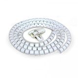 Beyaz Renk Spiral kablo toplayıcı kablo düzenleyici spiral Ø 0.28mm1,5m