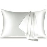 Beyaz RENKLI 100% Ipek Yastık Kılıfı ( 50 cm 70 Cm) - 50 × 70