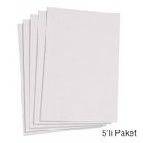 Beyaz Renkli Mukavva 35X50 Cm 5’Li Paket - 1.0 Mm Kalınlık - Okul Projeleri, Maket Ve Pano Çalışmaları İçin Sert Ve Dayanıklı Karton