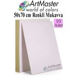 Beyaz Renkli Mukavva 50X70 Cm 10 Adet 1 Paket Renkli Sert Karton 1.0 Mm Anasınıfı Hobi Etkinlik Okul Öncesi Elişi