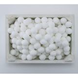 Beyaz Renkli Yumuşak Keçe Peluş Ponpon 50 Adet 2 cm Dikiş ve Dekorasyon Projeleri için İdeal