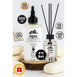 Beyaz Sabun 2'Li Set Bambu Çubuklu Oda Kokusu 110 Ml & Beyaz Sabun Yedek Likit Şişe 200 Ml