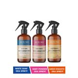 Beyaz Sabun, Bebek Pudrası ve Amber Romantik Oda Ve Çamaşır Spreyi Oda Kokusu 3'lü Set 250ml
