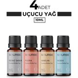 Beyaz Sabun Vanilya Bebek Pudra Esansiyel Uçucu Koku Yağı Buhurdanlık Koku Yağı 4X10 ml