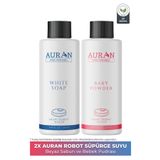 Beyaz Sabun ve Bebek Pudrası Akıllı Robot Suyu, Robot Süpürge Deterjanı, Yüzey Temizleyici Set 250ml