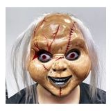 Beyaz Sacli Caki Maskesi Chucky Maskesi Yetiskin Cocuk Uyumlu