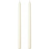 Beyaz Şamdan Mum Seti 25 cm – Dekoratif Ince Şamdan Mum, Kokusuz Parafin WAX,%100 Pamuk Fitil,