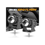 Beyaz / Sarı Renkli Universal Motosiklet Sis Farı Mini Spot Lens Led Far Uyumlu 1 Adet