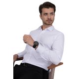 Beyaz Sedef Düğmeli Slimfit Hediye Kutulu Erkek Gömlek S